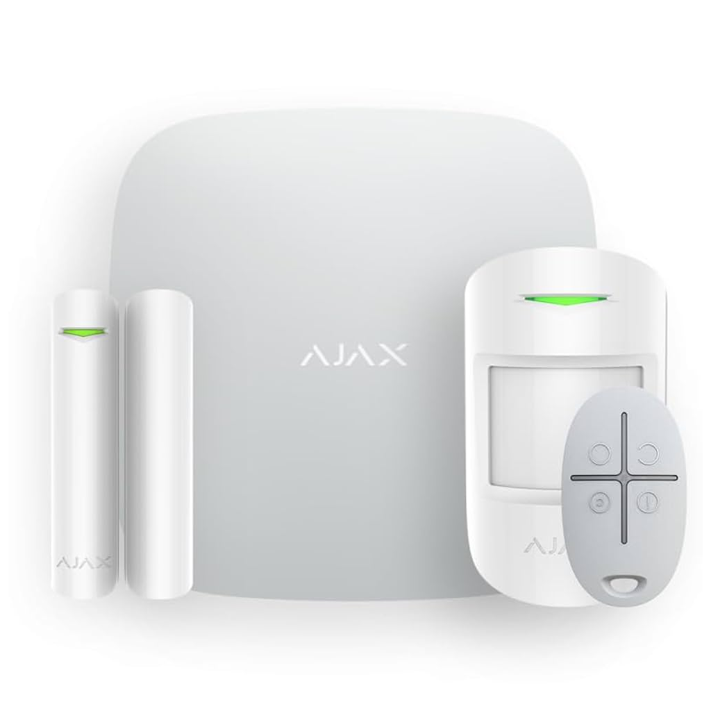 91759-5_1 AJAX StarterKit Plus, Kablosuz, Alarm Kiti, BEYAZ - Görsel 1