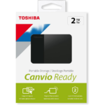 TOSHIBA HDTP320EK3AA, Canvio Ready, 2TB, 2.5" USB 3.0, Taşınabilir, Harici HDD, (Black)