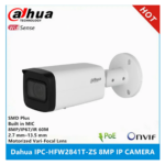 DAHUA IPC-HFW2841T-ZAS-27135, 8Mpix, 2,7-13,5mm Motorize Lens, H265+, 80Mt Gece Görüşü, Dahili Mikrofon, Starlight, IP67,  PoE Bullet IP Kamera