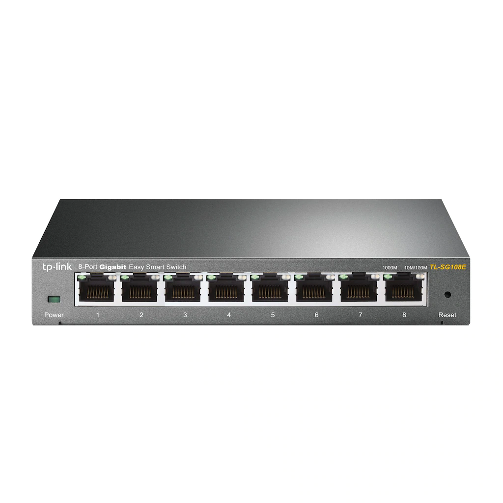 TL-SG108E_1 TP-LINK TL-SG108E, 8 Port, GigaBit, Easy Smart, Yönetilebilir, Metal Kasa, Masaüstü Switch - Görsel 1