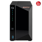ASUSTOR AS3302T V2, 2Gb DDR4 Ram, 2 Yuvalı (2x20TB Destek), 1x2.5GbE Network, 3xUSB 3.2, Tower NAS (Yedekleme) Cihazı