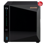 ASUSTOR AS3304T V2, 2Gb DDR4 Ram, 4 Yuvalı (4x20TB Destek), 1x2.5GbE Network, 3xUSB 3.2, Tower NAS (Yedekleme) Cihazı