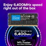 CRUCIAL CT16G64C52CS5, 16Gb, 6400Mhz, DDR5, CL52,  SODIMM, Notebook RAM (By Micron) - Görsel 2