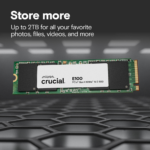 CRUCIAL CT480E100SSD8, E100, 480GB, 4700/2500, Gen4, NVME PCIe M.2 2280, SSD - Görsel 3