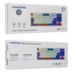 ACER eMachines, EAK216, Beyaz, USB Kablolu, Rainbow Backlight, Membran Renkli Tuşlar, Türkçe Q, 90 Tuşlu, Gaming Klavye - Görsel 5