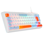 ACER eMachines, EAK810, Beyaz, USB Kablolu, Rainbow Backlight, Membran Renkli Tuşlar, Türkçe Q, 68 Tuşlu, Gaming Klavye - Görsel 2