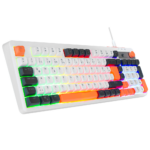 ACER eMachines, EAK860, Beyaz, USB Kablolu, Rainbow Backlight, Membran Renkli Tuşlar, Türkçe Q, 100 Tuşlu, Gaming Klavye - Görsel 2