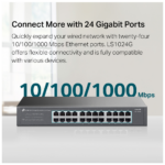TP-LINK LS1024G, Green Tech, 24 Port GigaBit, Yönetilemez, Metal Kasa, Masaüstü Switch - Görsel 4