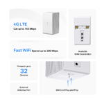 MERCUSYS MB110-4G, N300, 2Port, 300Mbps, Sim Kart Yuvalı, 4G-LTE, Router - Görsel 3