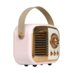 MIKADO MD-24BT, Echoes, Pembe, 3W, Taşınabilir, USB/TF Kart/Bluetooth, 800mAh, Klasik Retro Müzik Kutusu - Görsel 2