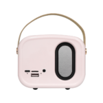 MIKADO MD-24BT, Echoes, Pembe, 3W, Taşınabilir, USB/TF Kart/Bluetooth, 800mAh, Klasik Retro Müzik Kutusu - Görsel 4
