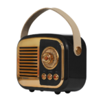 MIKADO MD-24BT, Echoes, Siyah, 3W, Taşınabilir, USB/TF Kart/Bluetooth, 800mAh, Klasik Retro Müzik Kutusu - Görsel 3