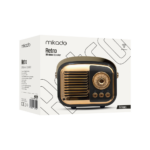 MIKADO MD-24BT, Echoes, Siyah, 3W, Taşınabilir, USB/TF Kart/Bluetooth, 800mAh, Klasik Retro Müzik Kutusu - Görsel 5
