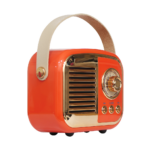 MIKADO MD-24BT, Echoes, Turuncu, 3W, Taşınabilir, USB/TF Kart/Bluetooth, 800mAh, Klasik Retro Müzik Kutusu - Görsel 2