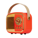 MIKADO MD-24BT, Echoes, Turuncu, 3W, Taşınabilir, USB/TF Kart/Bluetooth, 800mAh, Klasik Retro Müzik Kutusu - Görsel 3