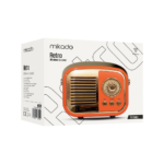 MIKADO MD-24BT, Echoes, Turuncu, 3W, Taşınabilir, USB/TF Kart/Bluetooth, 800mAh, Klasik Retro Müzik Kutusu - Görsel 5
