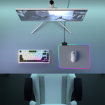 Rampage MP-21, PULSAR M RGB, 252x328x3mm, RGB Led, Gaming, MOUSE PAD (Gri) - Görsel 2