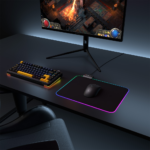 Rampage MP-23, BLITZ M RGB, 252x328x3mm, RGB Led, Gaming, MOUSE PAD (Siyah) - Görsel 3