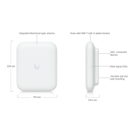 UBIQUITI UAP-U7-PRO-Outdoor, UniFi, Triple Band, 5765Mbps, Wifi6, Tavan Tipi, Access Point (Poe Adaptör Çıkmaz) - Görsel 2